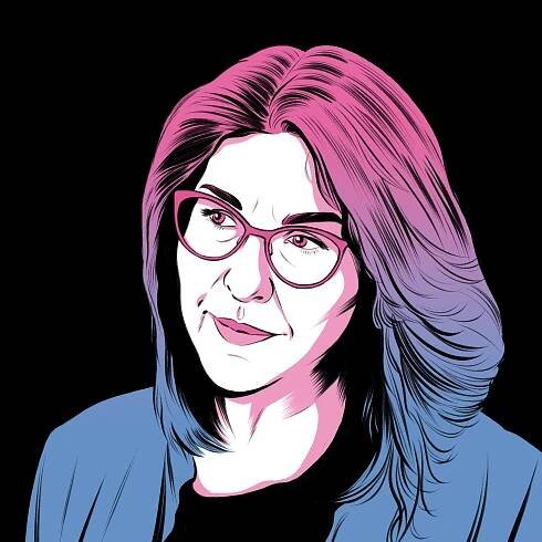 Illustration of Naomi Klein