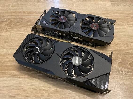 ASUS DUAL RTX 2080 Super EVO  Bok po boku starej GTX 970.