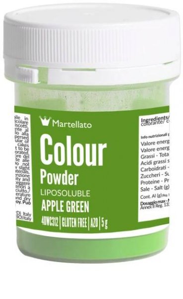 Výroba svíčky Práškové barvivo rozpustné v tucích 5 g - zelené jablko | MARTELLATO, Colour powder