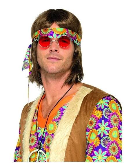 Brýle Hippie lenonky - červené