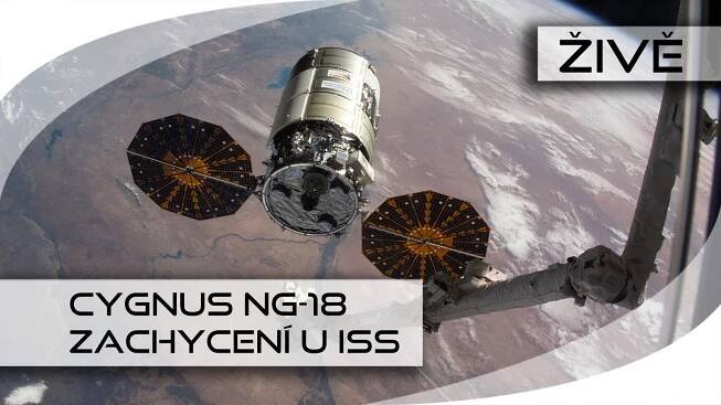 ŽIVĚ: Cygnus NG-18 (Zachycení u ISS)