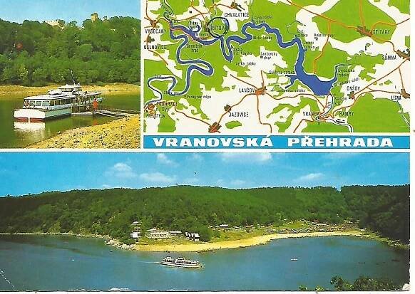 Vranovská přehrada - mapa, hrad Cornštejn, Zátoka Bítov Horka 1-6391 ...