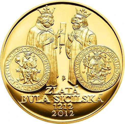 ČNB Zlatá mince 10000 Kč Zlatá bula sicilská 2012 Proof 1 oz