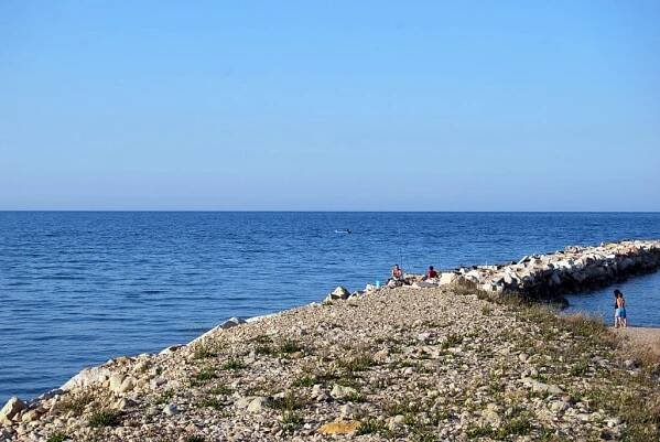 Mouth of Biferno River, seaside of Campomarino — Molise Coast