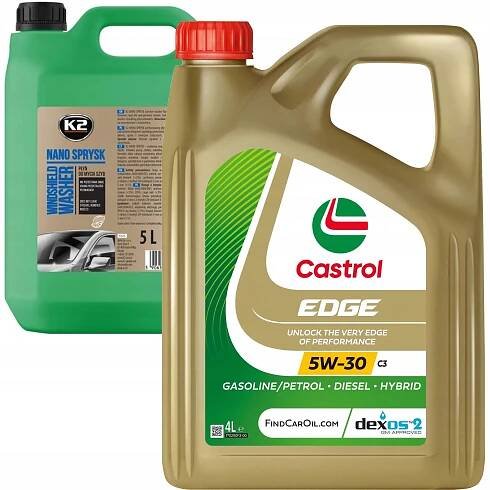 Olej Castrol Edge 5W-30 C3 4L + K2 Nano sprej 5L