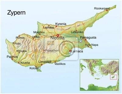 Mapa Kypru