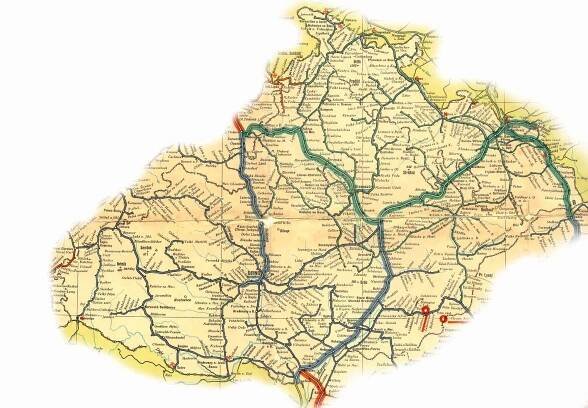 Železniční mapy Moravy a Slezska