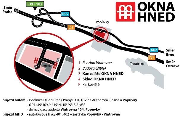 Mapa areálů - okna-hned.cz