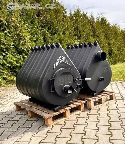 6,5 až 45kW Teplovzdušná trubková kamna na dřevo