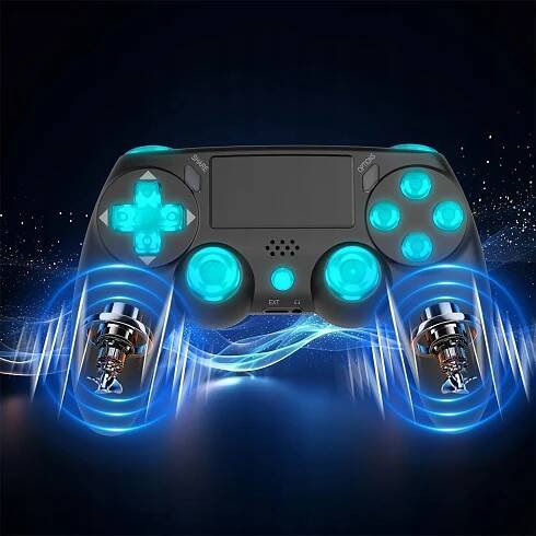OVLADAČ PRO PS4 PLAYSTATION PAD DOUBLESCHOCK VZOR DUALSHOCK RGB LED - Allegro