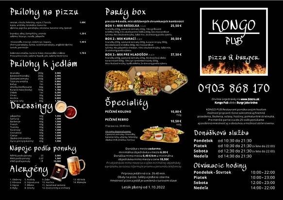 V Kongo pube ponúkajú pizzu, burgre i menu. Hľadajú brigádnikov na terasu i kuchára - vobraze.sk