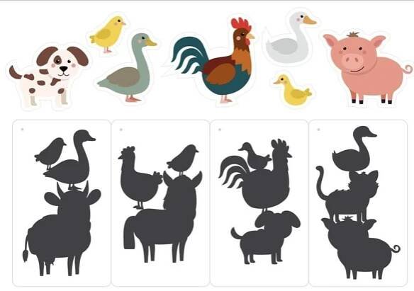 Farm Animals and Birds Cut Outs