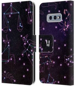 Pouzdro HEAD CASE na mobil Samsung Galaxy S10e znamení zvěrokruhu fialová