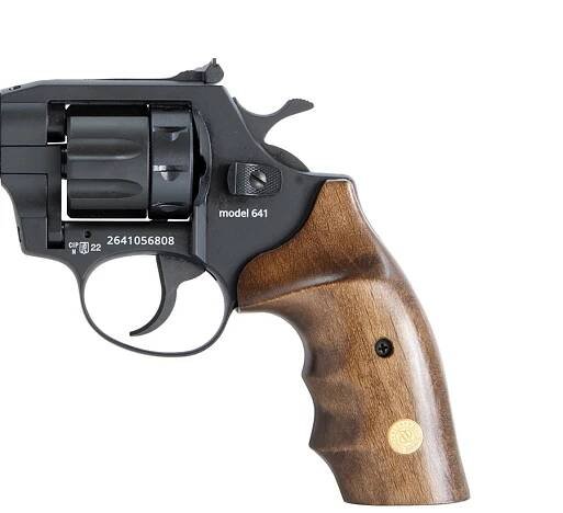 Revolver Alfa model 641 4′′, 6 mm Flobert, černěný, dřevěné střenky