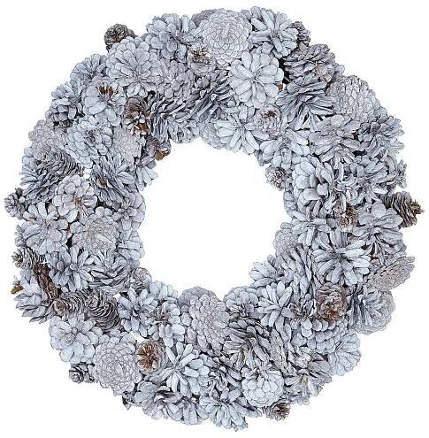 Adventní věnec Hailey White 30cm