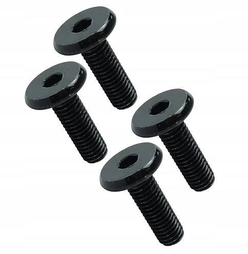 100X šroub M8 x 25 mm plochá hlava na imbus, nábytkový šroub, metrický, černý
