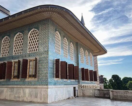 Topkapi Palace Harem Twin Kiosk Apartments of the Crown Prince Exterior With Green Tile Ottoman Architecture Istanbul