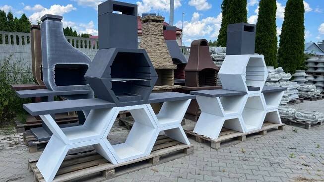 MODERNÍ BETONOVÝ GRIL TANATOS, zahradní gril, krb + BARVA Kód výrobce k12