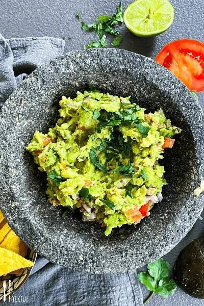 guacamole in a bowl