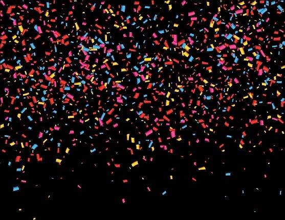 Colorful Confetti Celebration Background PNG