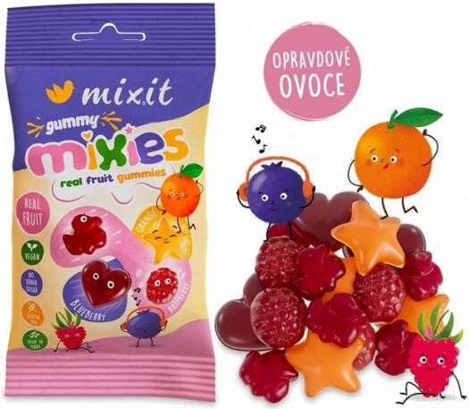MIXIT Ovocné Mixies přírodní želé bonbony 35 g