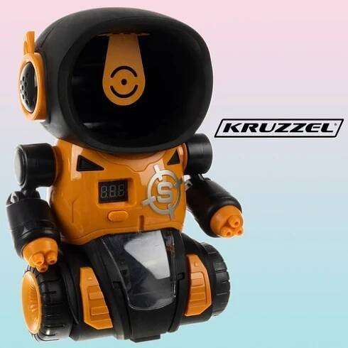 Kruzzel 21833 Střílející hra robot 2 pistole na pěnové míčky a terč ve tvaru robota