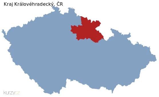 Základní mapa obce Královéhradecký v ČR