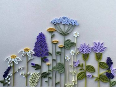 Paper quilled wildflowers