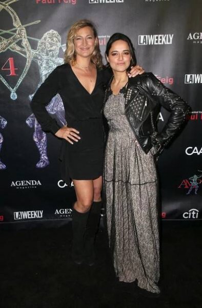 BEVERLY HILLS, CA - APRIL 26: Zoe Bell, Michelle Rodriguez, at the 2018 Artemis Awards Gala at the Ahrya Fine Arts Theater in Beverly Hills, California on April 26,