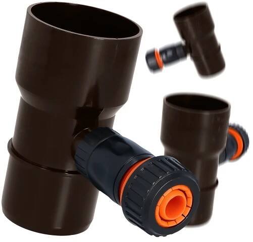 LAPAČ DEŠŤOVÉ VODY 63 MM SBĚRAČ DEŠŤOVÉ VODY REGENERAČNÍ ŽLAB BRONZ X5 Průměr 63 mm