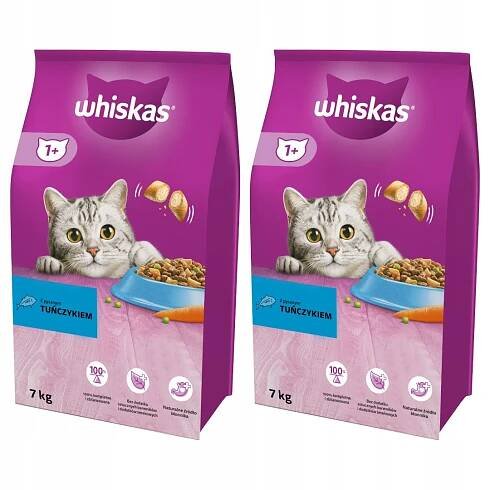 WHISKAS ADULT S TUŇÁKEM SUCHÉ KRMIVO PRO KOČKY 2x7 kg