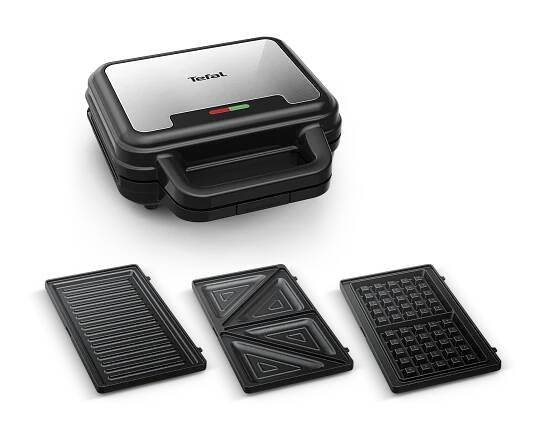 Sendvičovač Tefal UltraCompact 3v1 SW383D10 Nerezový/Černý