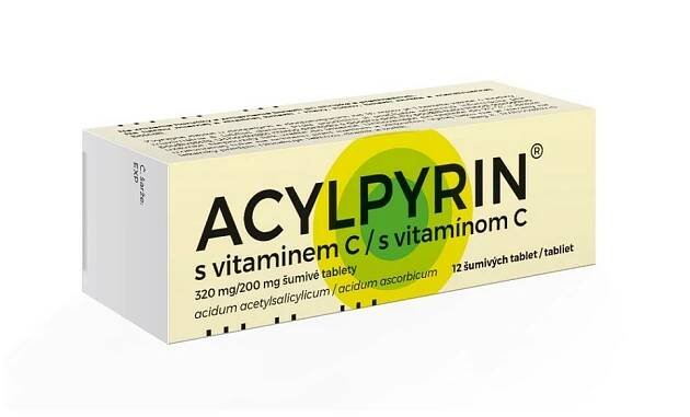 ACYLPYRIN® s vitaminem C 320mg/200mg šumivé tablety 12 kusů