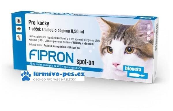 Fipron 50mg Spot-On Cat sol 1x0,5ml