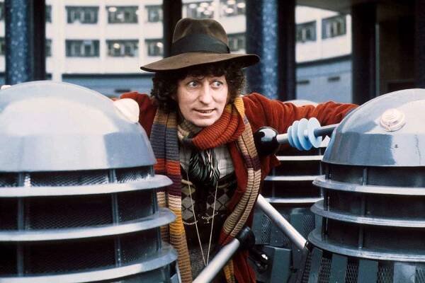 Tom Baker as the Doctor on 'Doctor Who'