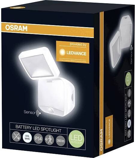 LEDVANCE Battery LED Spotlight Single L 4058075227385 venkovní LED reflektor s PIR detektorem 4 W studená bílá