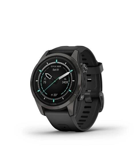 GARMIN EPIX PRO 42mm Sapphire Carbon Gray DLC Titanium / Black Band