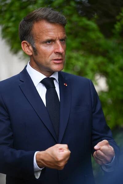 Emmanuel Macron speaking.