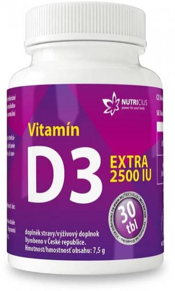 Nutricius Vitamín D3 EXTRA 2500 IU 30 tablet