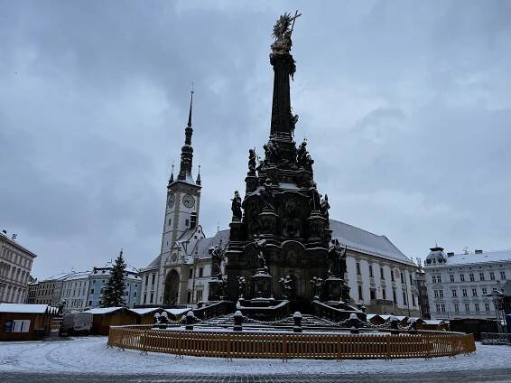 Olomouc pod bílou peřinou. Podívejte se