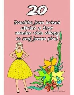 Zábavné předměty - Certifikát 20 pro ženu