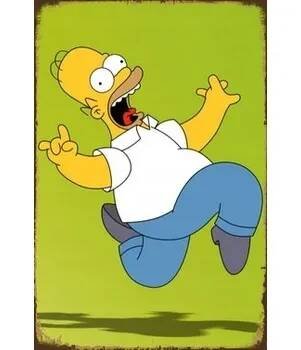 Dekorativní tabule Plech Homer Simpson Pohádka