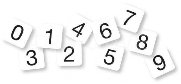 Sada čísel 0-9 na magnetickou tabuli