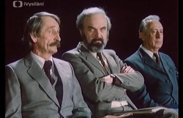 Jaroslav Weigel, Zdeněk Svěrák a Jaroslav Vozáb jako odborníci cimrmanovského semináře