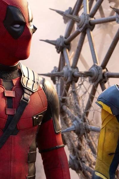 Ryan Reynolds (l.) und Hugh Jackman in "Deadpool & Wolverine".