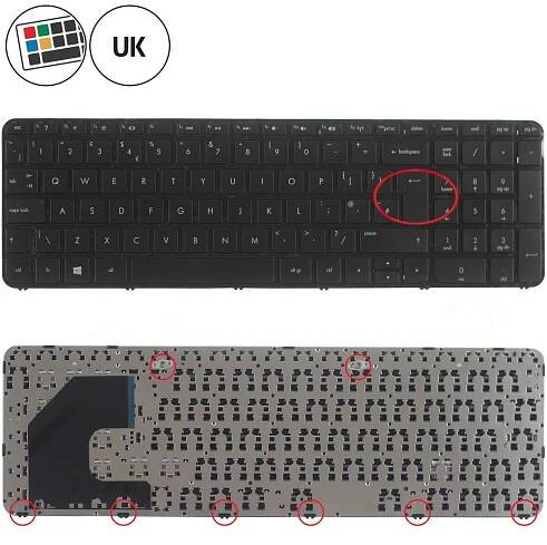 HP Pavilion 15-B SleekBook Klávesnice pro notebook - anglická - UK | Terahertz CZ s.r.o.