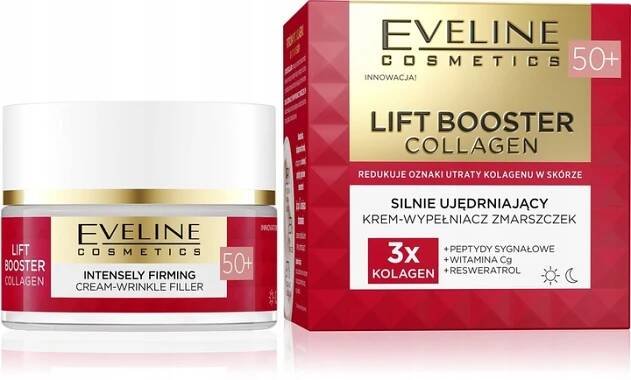 Pleťový krém Víceúčelový krém na obličej Eveline Cosmetics Lift Booster Collagen den a noc 50 ml