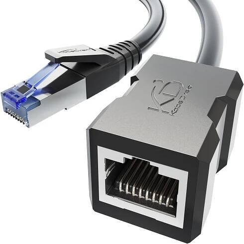 Cat 7 Netzwerkverlängerung mit RJ45-Buchse – 10 Gigabit Ethernet, LAN