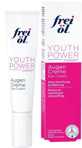 frei öl® YOUTH POWER CONCEPT AugenCreme in der Tube mit zugehöriger Faltschachtel