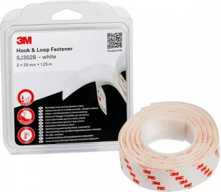 3M SJ352B pásek se suchým zipem lepicí (d x š) 1.25 m x 25 mm bílá 1 ks